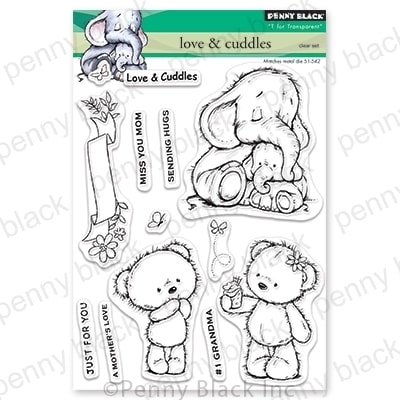 CB-003 Love and Cuddles Stamp and Die Combo Set - featuring Mama Snuggles - Image 5