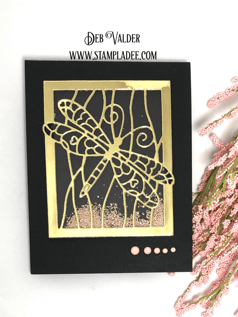 Dragonfly Sand Dunes Shaker Card