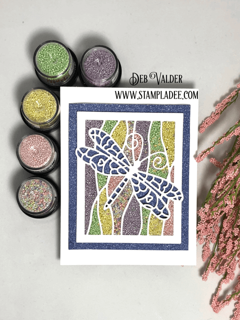 Mosaic Dragonfly Frame filled with Prills