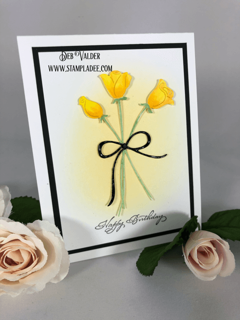 Yellow Rose Bouquet is a very fast card to create.