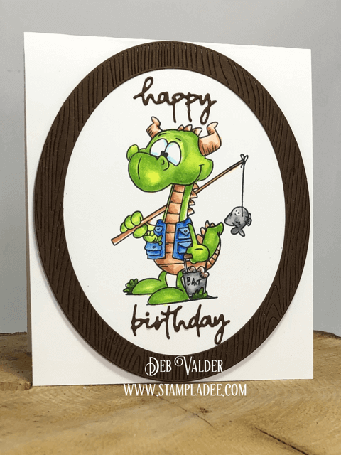 Fish fear me in this stamp set called Fishing Dragons, Happy Birthday!
