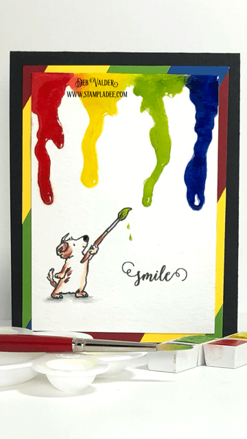 Dripping Paint Technique using Anita Jeram's stamp collection. All products can be found in our Teaspoon of Fun Shoppe.