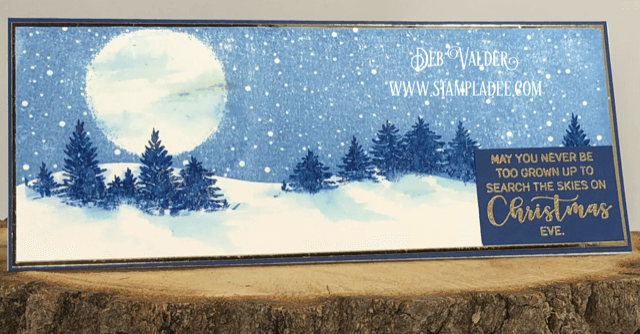 Slimline Scene Building Turoial using IO stamps. All products can be found in our Teaspoon of Fun Shoppe.