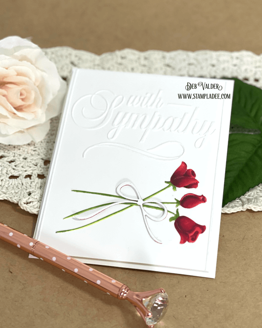 With Sympathy is an amazing new embossing folder found in our Teaspoon of Fun Shoppe.