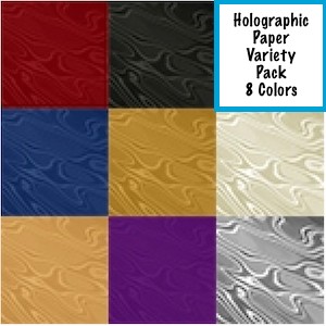 Holographic Cardstock Variety Pack, 8 sheets, 1 of each color - Teaspoon of  Fun