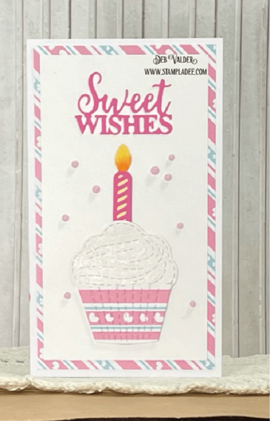 Mini Slimline Sweet Wishes. Treat Yourself Cupcakes and all products can be found in our Teaspoon of Fun Shoppe.