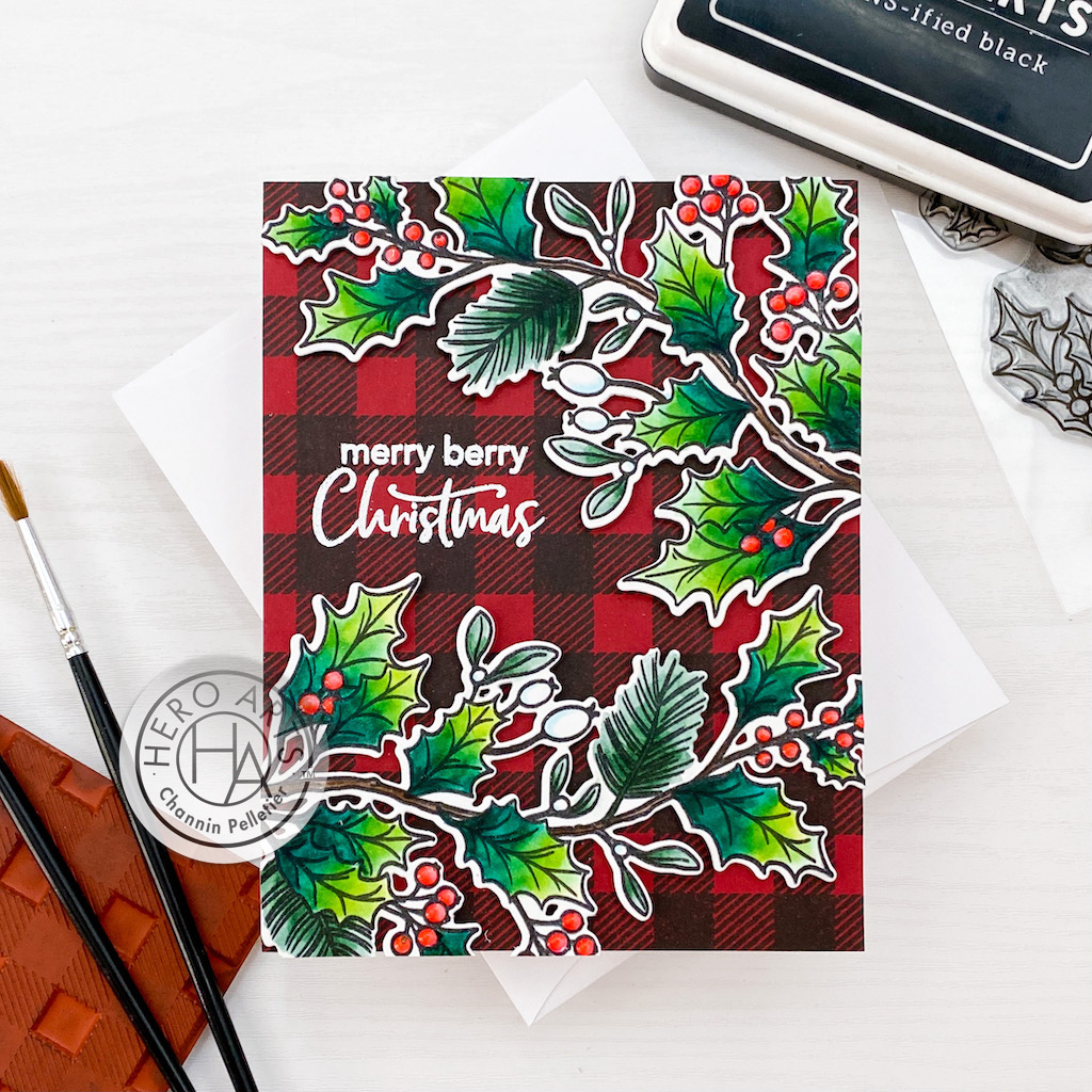 Holly Berries Stamp and Die Combo Hero Arts - Image 2