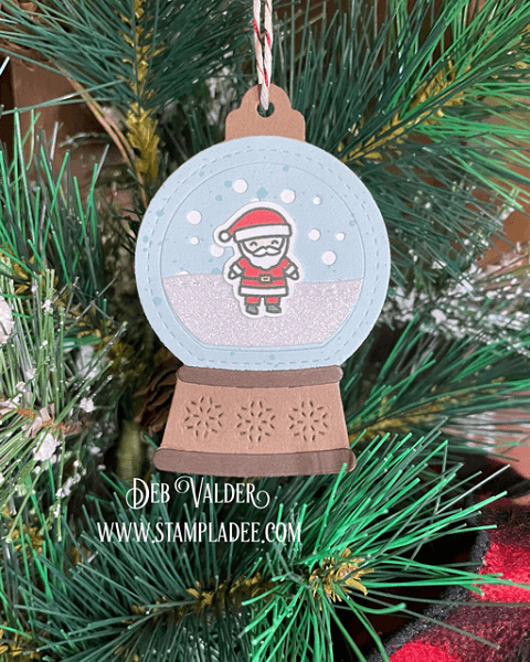 Snow Globe Gift Tag. All the products for this project can be found in our Teaspoon Of Fun Shop at www.TeaspoonOfFun.com/SHOP