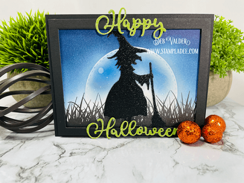 Moonlight Halloween Witch Silhouette. All products can be found in our Teaspoon of Fun Shop at www.TeaspoonOfFun.com/SHOP