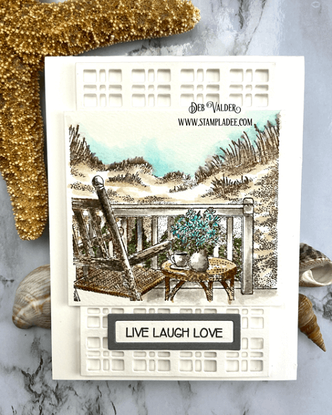 High Tide Beach Watercolor card. All products can be found in our Teaspoon of Fun Shop at www.TeaspoonOfFun.com/SHOP