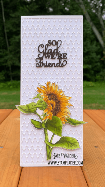 The Copic Sunflower is so pretty. All products can be found in our Teaspoon of Fun shop at www.TeaspoonOfFun.com/SHOP