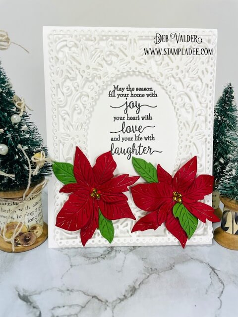 Holly Frame with a Holly Poinsettia. All products can be found in our Teaspoon of Fun Shop at www.TeaspoonOfFun.com/SHOP