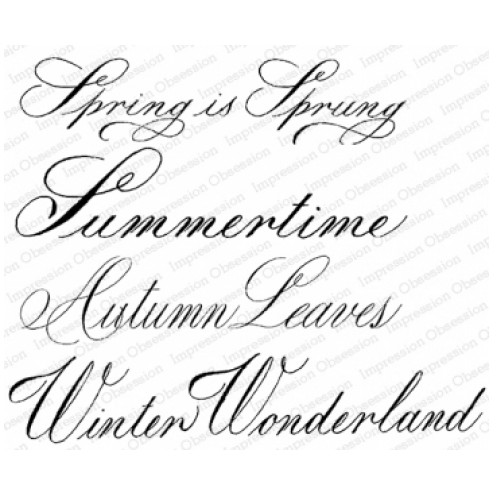 Seasonal Sayings Cling Stamp Set