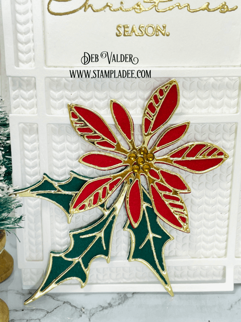 A Warm Elegant Poinsettia. All products can be found in our Teaspoon of Fun Shop at www.TeaspoonOfFun.com/SHOP