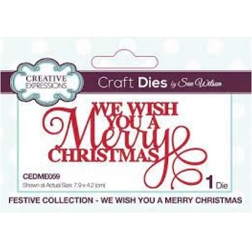 We Wish You a Merry Christmas Christmas Die Sue Wilson Mini Expressions