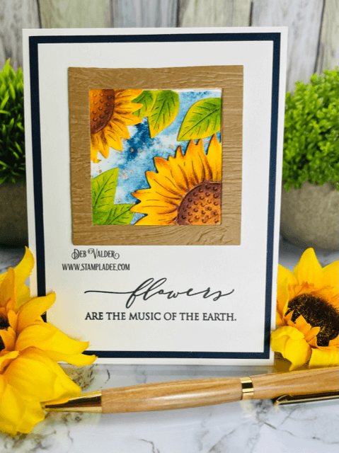 Looking Glass Sunflower Card. All products can be found in our Teaspoon of Fun Shop at www.TeaspoonOfFun.com/SHOP