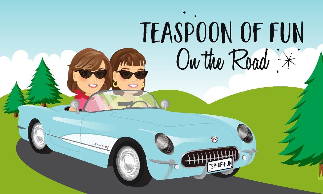 Vette Summer glasses on. All products can be found in our Teaspoon of Fun Shop at www.TeaspoonOfFun.com/SHOP
