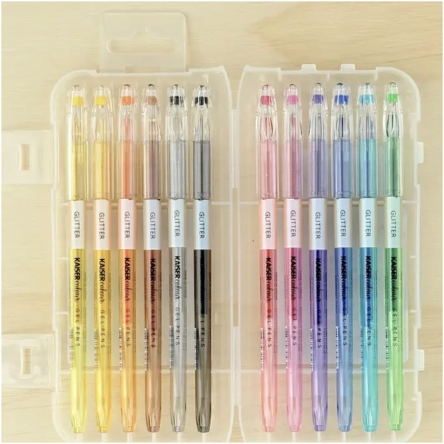 Kaisercolour Gel Pens 24/Pkg-Pastel & Glitter