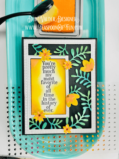 Sidekick Frame and Stencil. All products can be found in our Teaspoon Of Fun PaperCrafting Shop at www.TeaspoonOfFun.com/SHOP