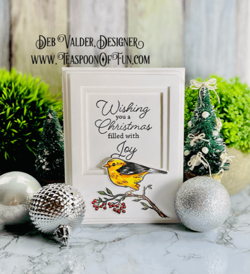 A Christmas Filled With Joy. All products can be found in our Teaspoon Of Fun Paper Crafting Shop at www.TeaspoonOfFun.com/SHOP