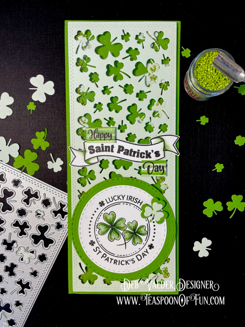 St. Patrick's Day Gold. All products can be purchased in our Teaspoon Of Fun Paper Crafting Shop at www.TeaspoonOfFun.com/SHOP