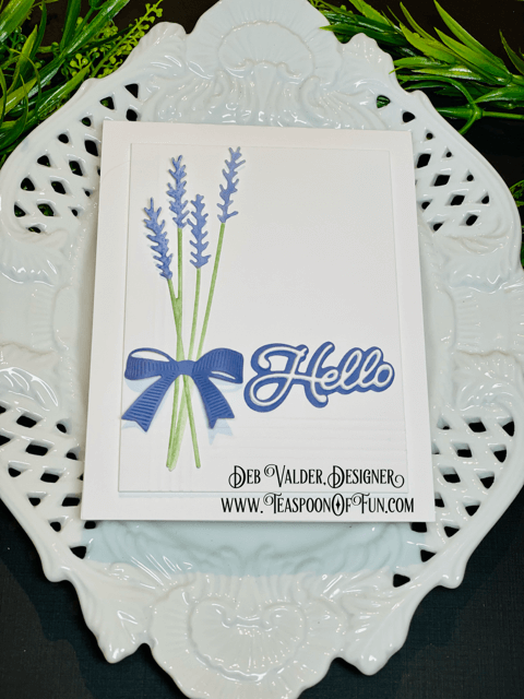 A Simple Lavender Bouquet. All products can be found in our Teaspoon Of Fun Paper Crafting Shop at www.TeaspoonOfFun.com/SHOP