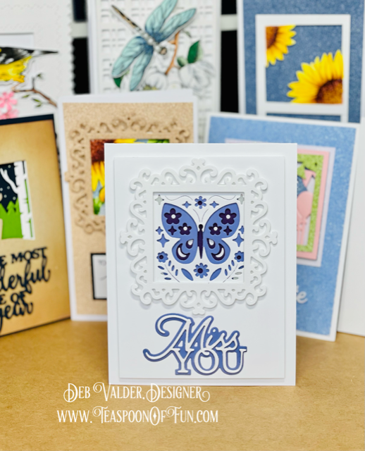 Looking Glass Layering Butterfly. All products can be purchased in our Teaspoon Of Fun Paper Crafting Shop at www.TeaspoonOfFun.com/SHOP