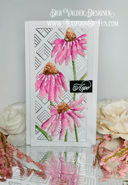 Coneflower Frame Die. All products can be purchased in our Teaspoon Of Fun Paper Crafting Shop at www.TeaspoonOfFun.com/SHOP