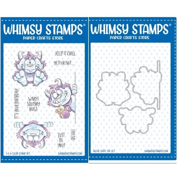 Yeti Birthday Peeker Stamp and Die Combo