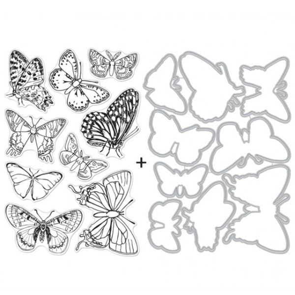 Beautiful Butterflies Stamp and Die Combo