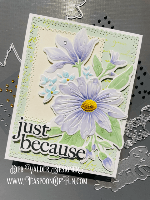 Teaspoon-of-Fun-Deb-Valder-gracious-foral-embossing-folder-stencil-stamp-die-combo-Copic-Script-sprinkles-scallops-rectangle-Memory-Box-Whimsy-Hero-Arts-1 Sprinkles of Gracious Florals. All products can be purchased from our Teaspoon Of Fun Paper Crafting Shop at www.TeaspoonOfFun.com/SHOP