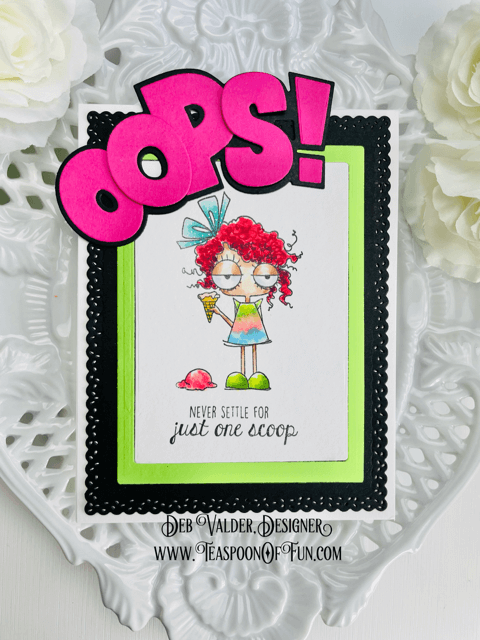 July is National Ice Cream Month. All products can be purchased from our Teaspoon Of Fun Paper Crafting Shop at www.TeaspoonOfFun.com/SHOP
