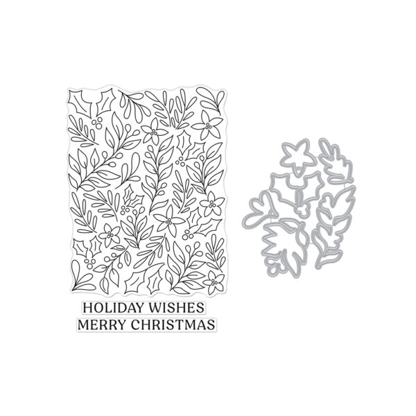 Christmas Foliage Stamp and Die Combo