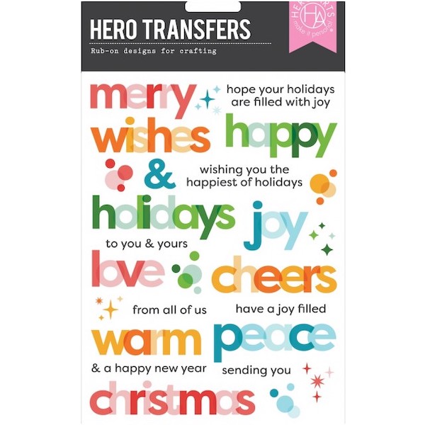 Holiday Messages Rub-on Transfers