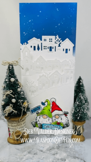 Christmas Gnomes Wobble. All products can be purchased from Teaspoon Of Fun's Paper Crafting Shop at www.TeaspoonOfFun.com/SHOP