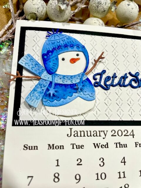 2024 January Calendar Page. All products can be purchased from Teaspoon Of Fun's Paper Crafting Shop at www.TeaspoonOfFun.com/SHOP