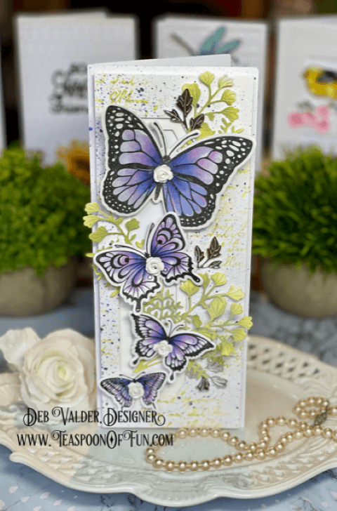 Butterflies Signify Hope & Love. All products can be purchased in our Teaspoon Of Fun Paper Crafting Shop at www.TeaspoonOfFun.com/SHOP.