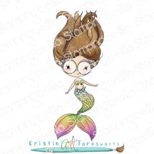Lunettes Mermaid Rubber Stamp