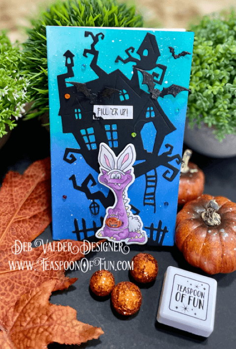 Monster Mashup In A Spooky Treehouse. All products can be purchased in our Teaspoon Of Fun Paper Crafting Shop at www.TeaspoonOfFun.com/SHOP