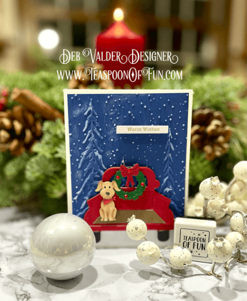 Christmas Farmers Market Truck. All products can be purchased in our Teaspoon Of Fun Paper Crafting Shop at www.TeaspoonOfFun.com/SHOP.