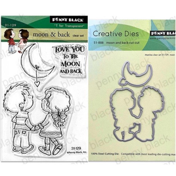 Moon & Back Stamp and Die Combo