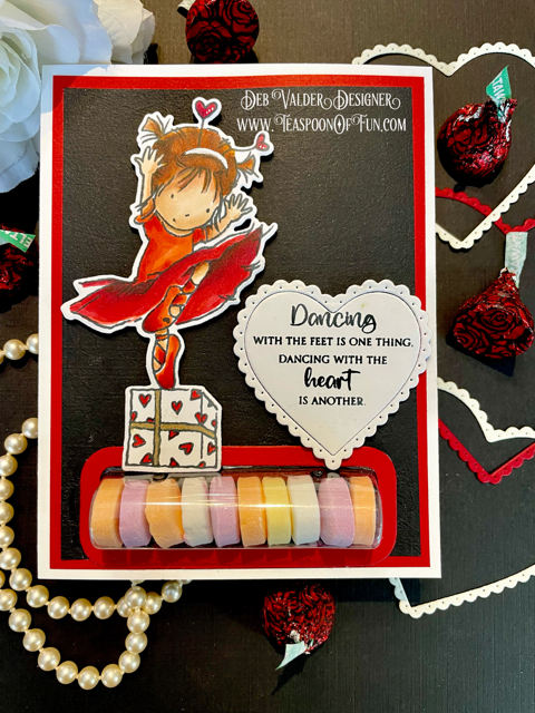 Dancing With The Heart. All products can be purchased in our Teaspoon Of Fun Paper Crafting Shop at www.TeaspoonOfFun.com/SHOP.