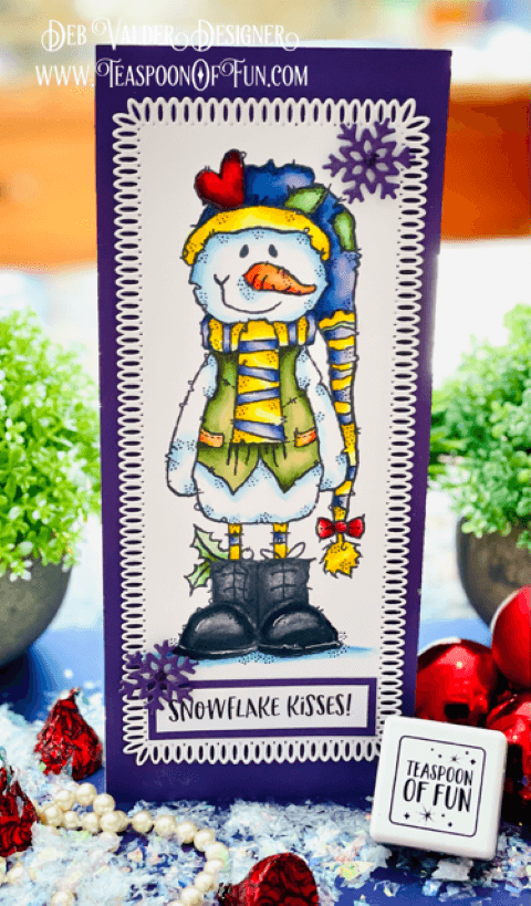 There's a New Snowman in Town. All products can be purchased in our Teaspoon Of Fun Paper Crafting Shop at www.TeaspoonOfFun.com/SHOP.