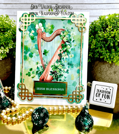 Celtic Mix Quick Cards. All products can be purchased in our Teaspoon Of Fun Paper Crafting Shop at www.TeaspoonOfFun.com/SHOP.
