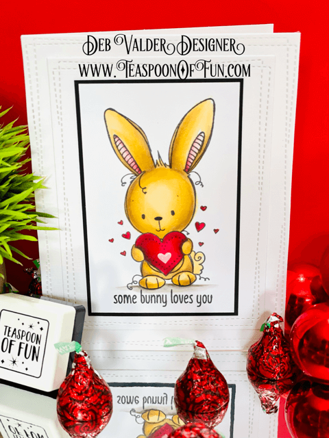 Valentine Bunny Love. All products can be purchased in our Teaspoon Of Fun Paper Crafting Shop at www.TeaspoonOfFun.com/SHOP.