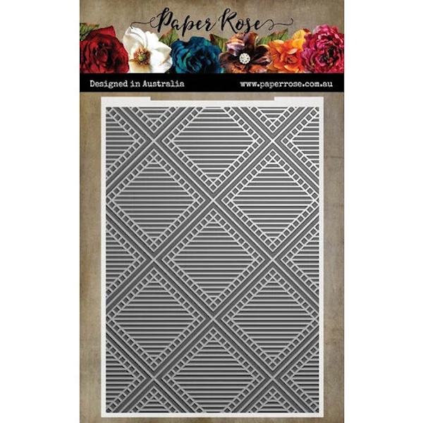 Striped Diamond Embossing Folder