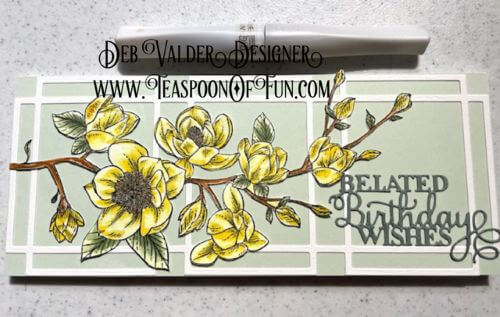 Magnolia Branch for Spring. All products can be purchased in our Teaspoon Of Fun Paper Crafting Shop at www.TeaspoonOfFun.com/SHOP.