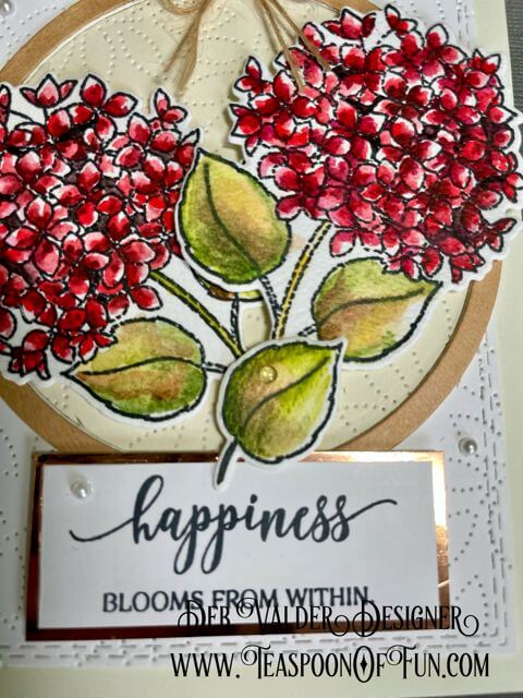 Embroidery Hoops & Hydrangeas. All products can be purchased in our Teaspoon Of Fun Paper Crafting Shop at www.TeaspoonOfFun.com/SHOP.