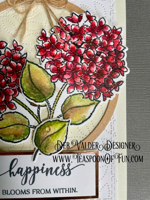 Embroidery Hoops & Hydrangeas. All products can be purchased in our Teaspoon Of Fun Paper Crafting Shop at www.TeaspoonOfFun.com/SHOP.