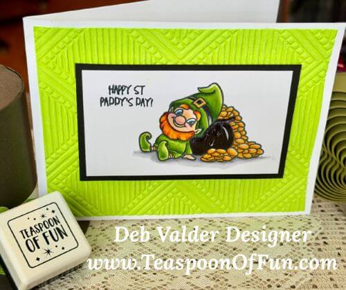 St. Patrick's Lucky Leprechauns. All products can be purchased from Teaspoon Of Fun's Paper Crafting Shop at www.TeaspoonOfFun.com/SHOP.
